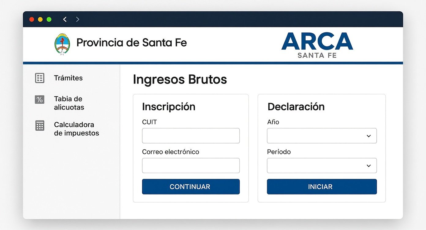 Portal ARCA Santa Fe para Ingresos Brutos
